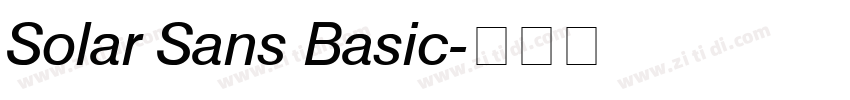 Solar Sans Basic字体转换